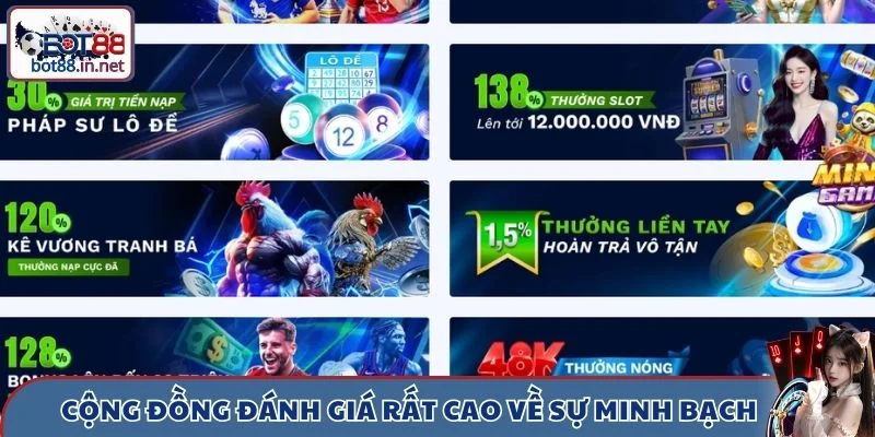 Cộng đồng đánh giá rất cao về sự minh bạch của thương hiệu